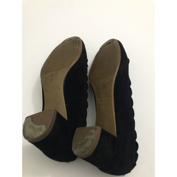 Kate Spade Black Kid Suede Pump/ Shoes Size 6M Black Color - Picture 4 of 13